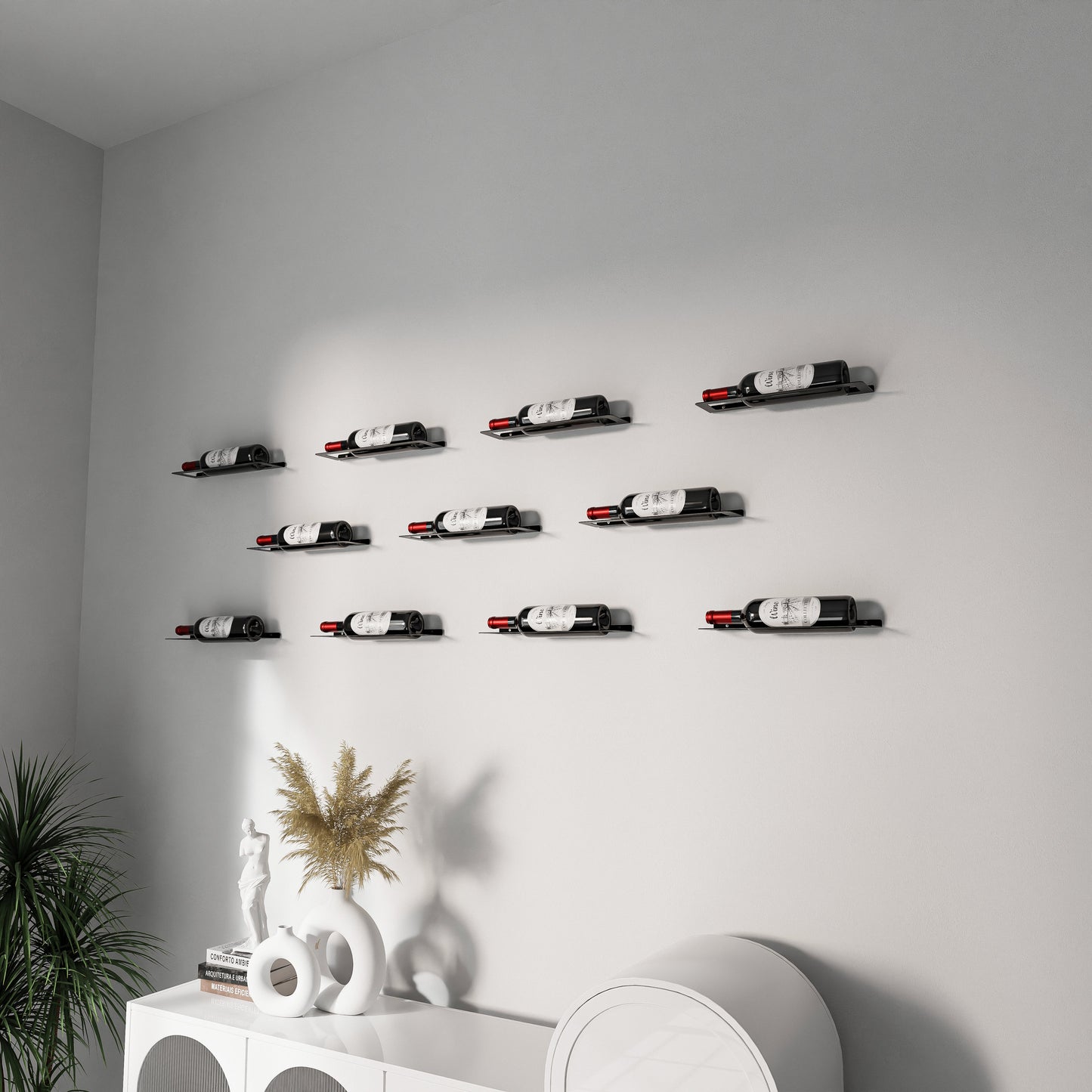 Wijnfleshouder Wand Staal