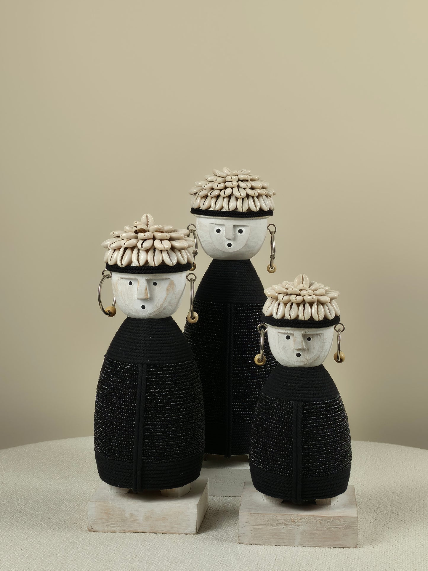 Decoratieve Pop Schelpen - Tula - Zwart