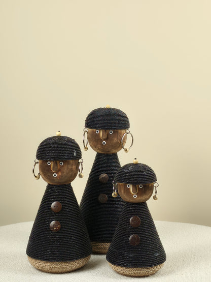 Decoratieve Pop Kralen - Juno - Zwart