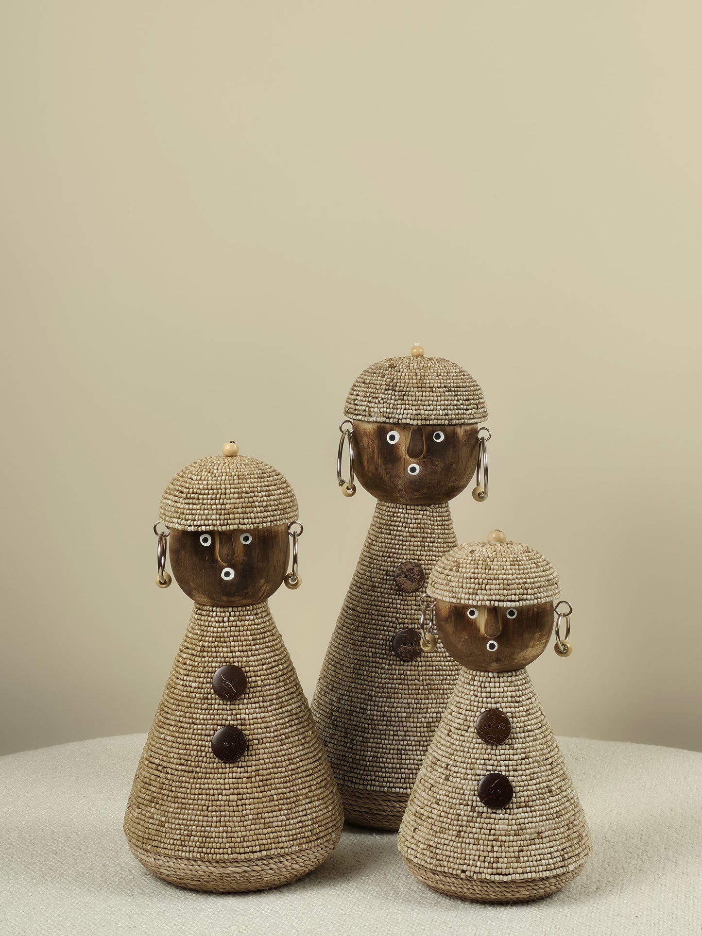 Decoratieve Pop Kralen - Juno - Beige