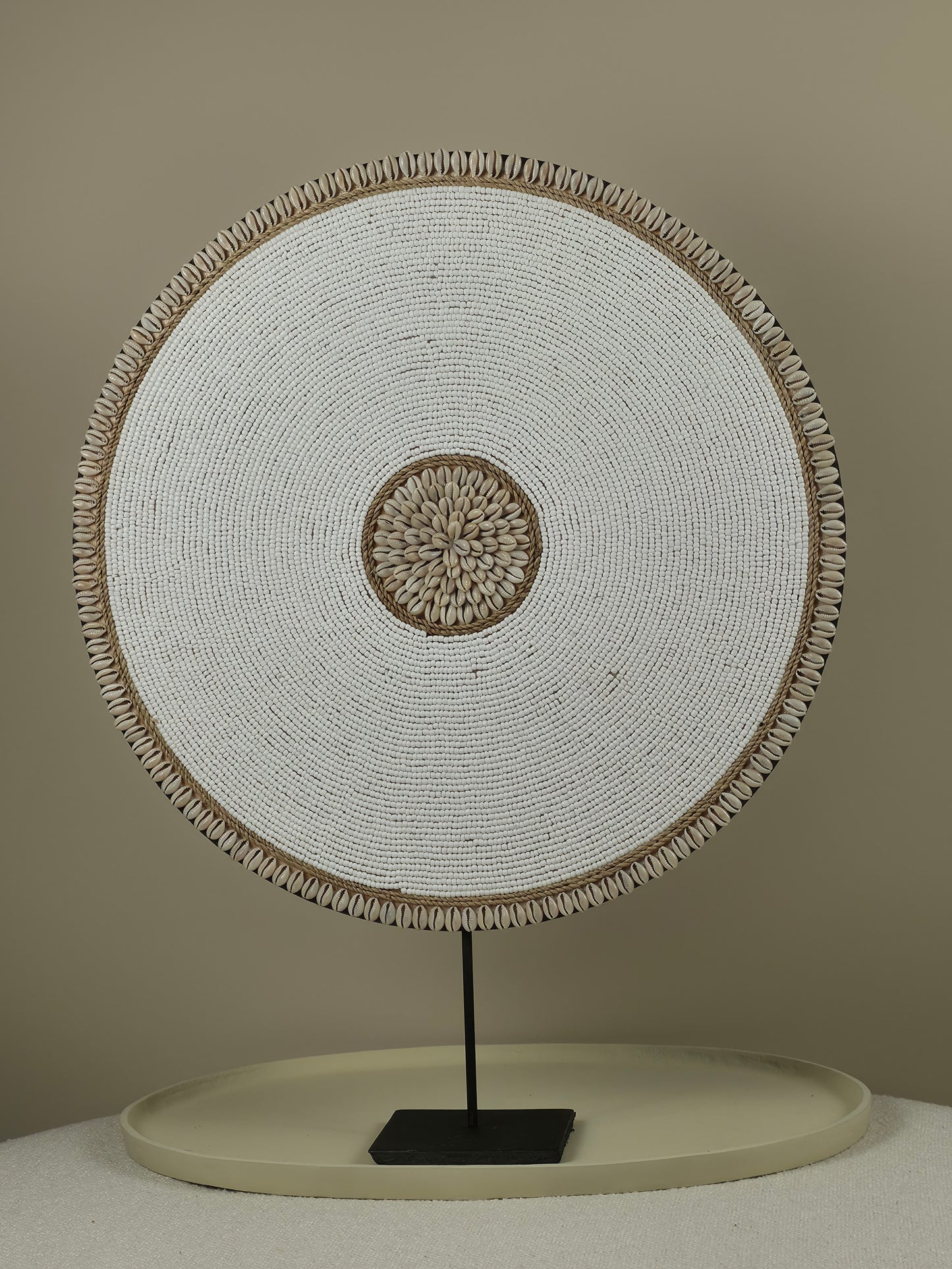 Kralen Ornament op Standaard - Snowy