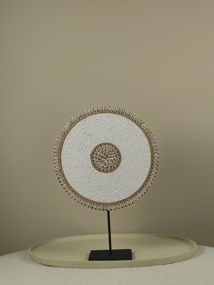 Kralen Ornament op Standaard - Snowy