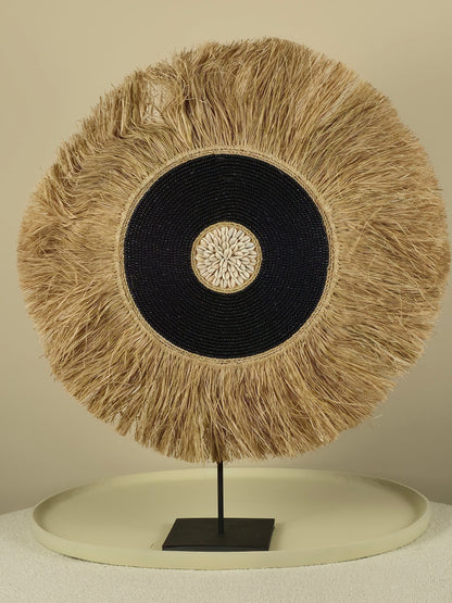Raffia-en Kralen Decoratie op Standaard - Meave