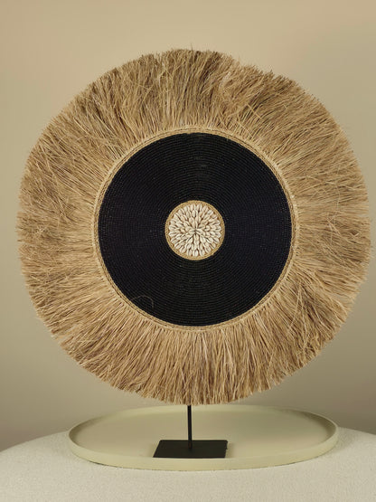 Raffia-en Kralen Decoratie op Standaard - Meave