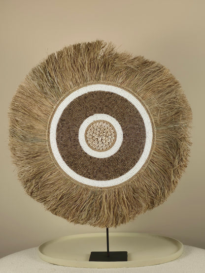 Raffia-en Kralen Decoratie op Standaard - Blake