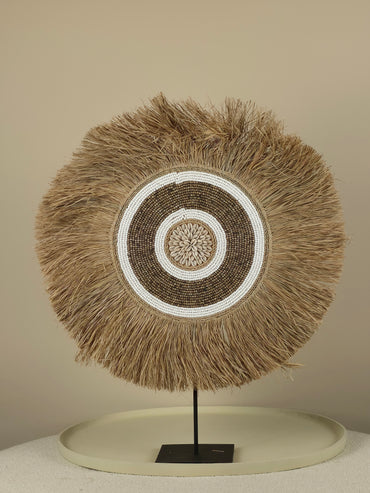Raffia-en Kralen Decoratie op Standaard - Blake