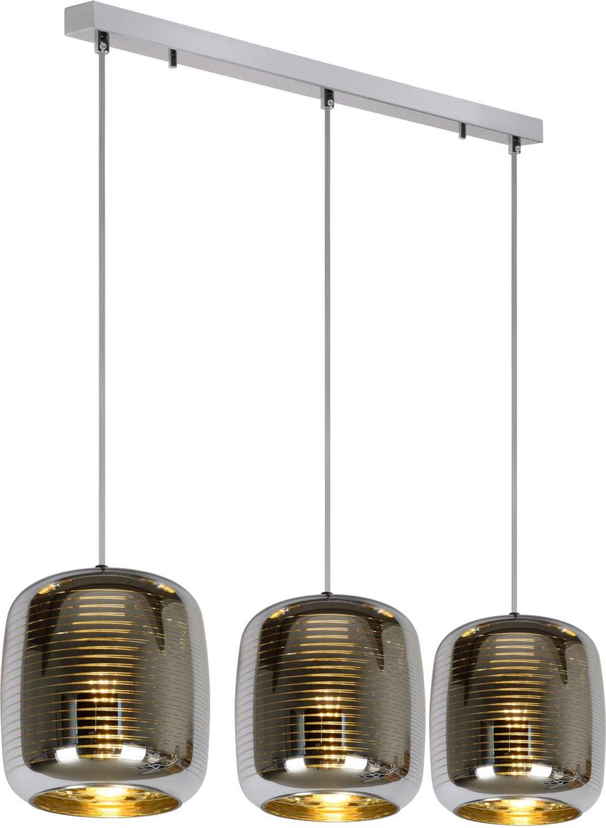 Lucide ERYN - Hanglamp - 3xE27 - Chroom